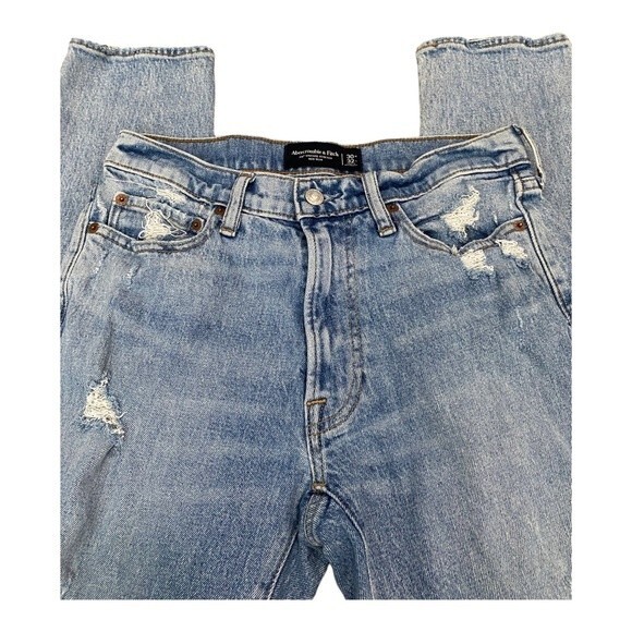Abercrombie &‎ Fitch 30x32 A&F Vintage Stretch 90s Slim Jeans Denim Distressed - Picture 5 of 14